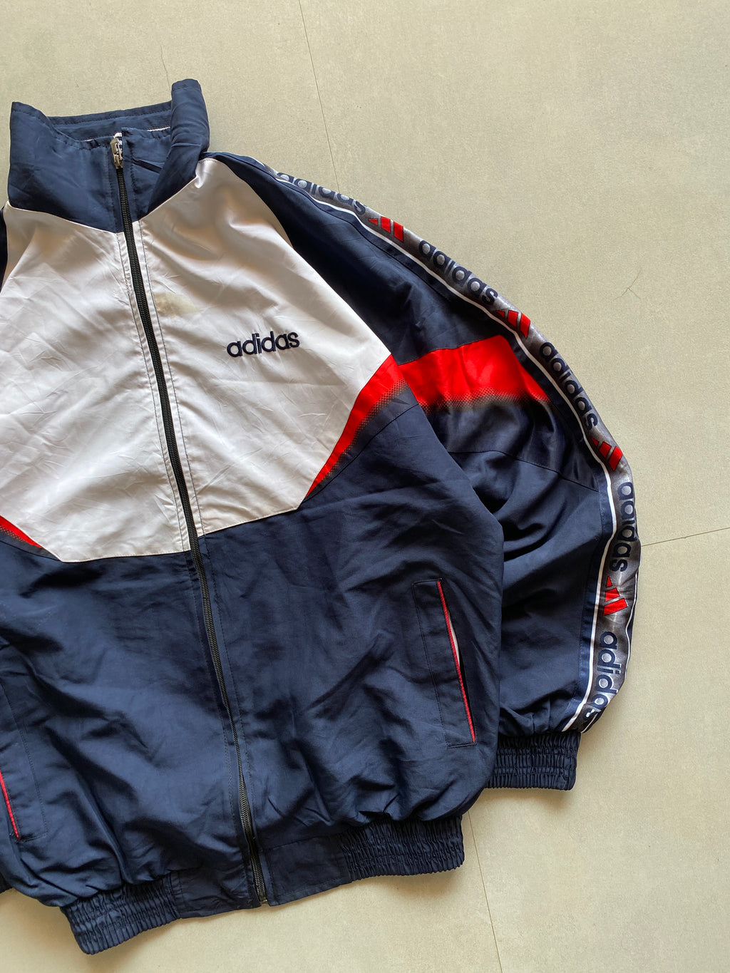 90s ADIDAS BIG LOGO JACKET - L