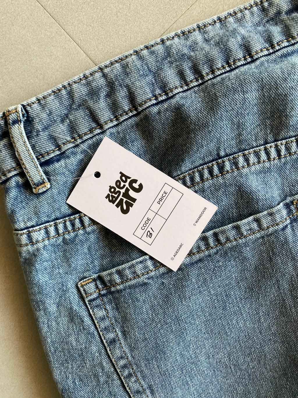 B1 BAGGY WIDE LEG DENIM -S