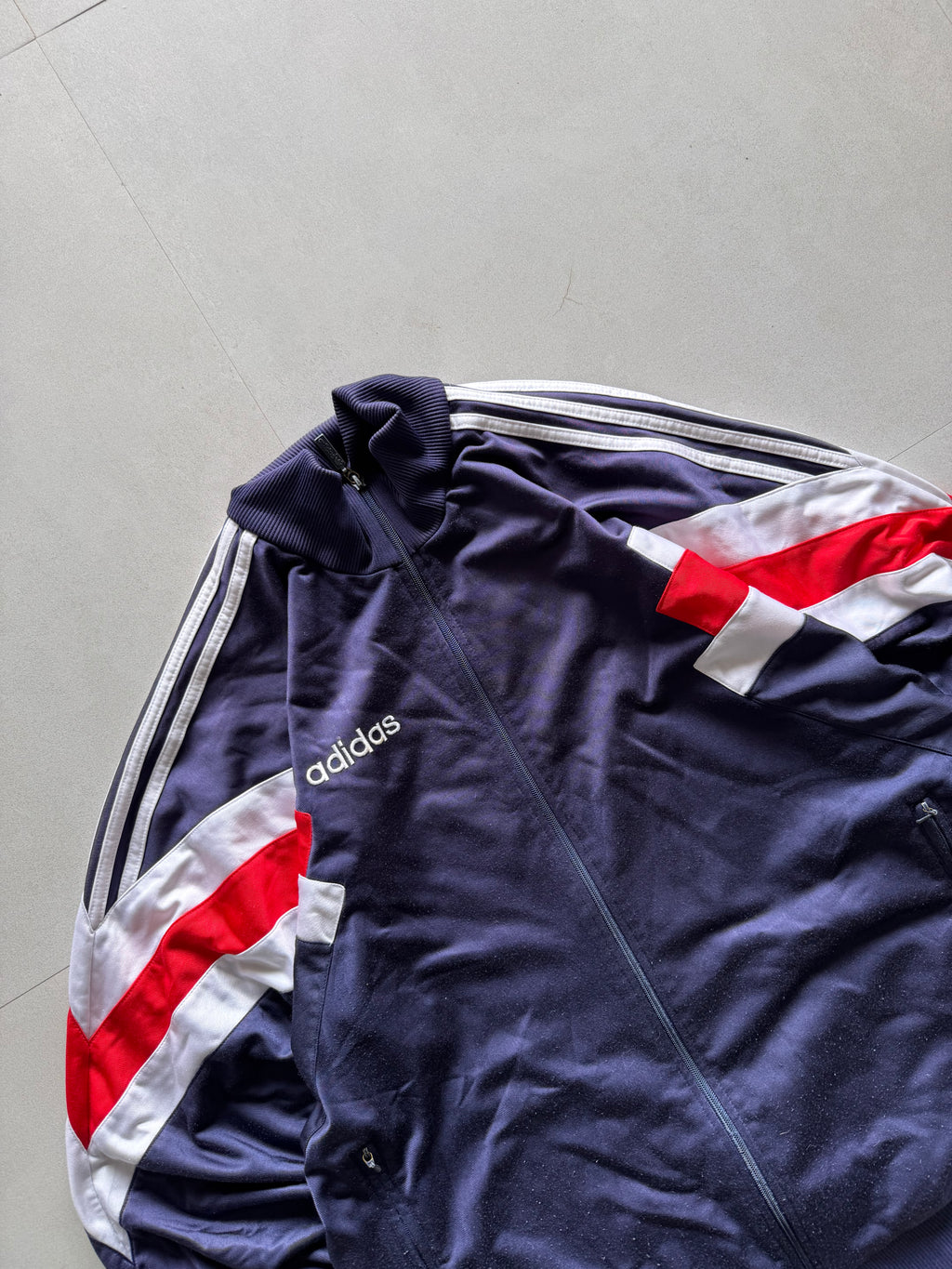 90S ADIDAS STRIPEED JACKET - XL