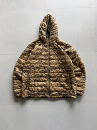 COLUMBIA CAMO HOODED PUFFER JACKET - XL