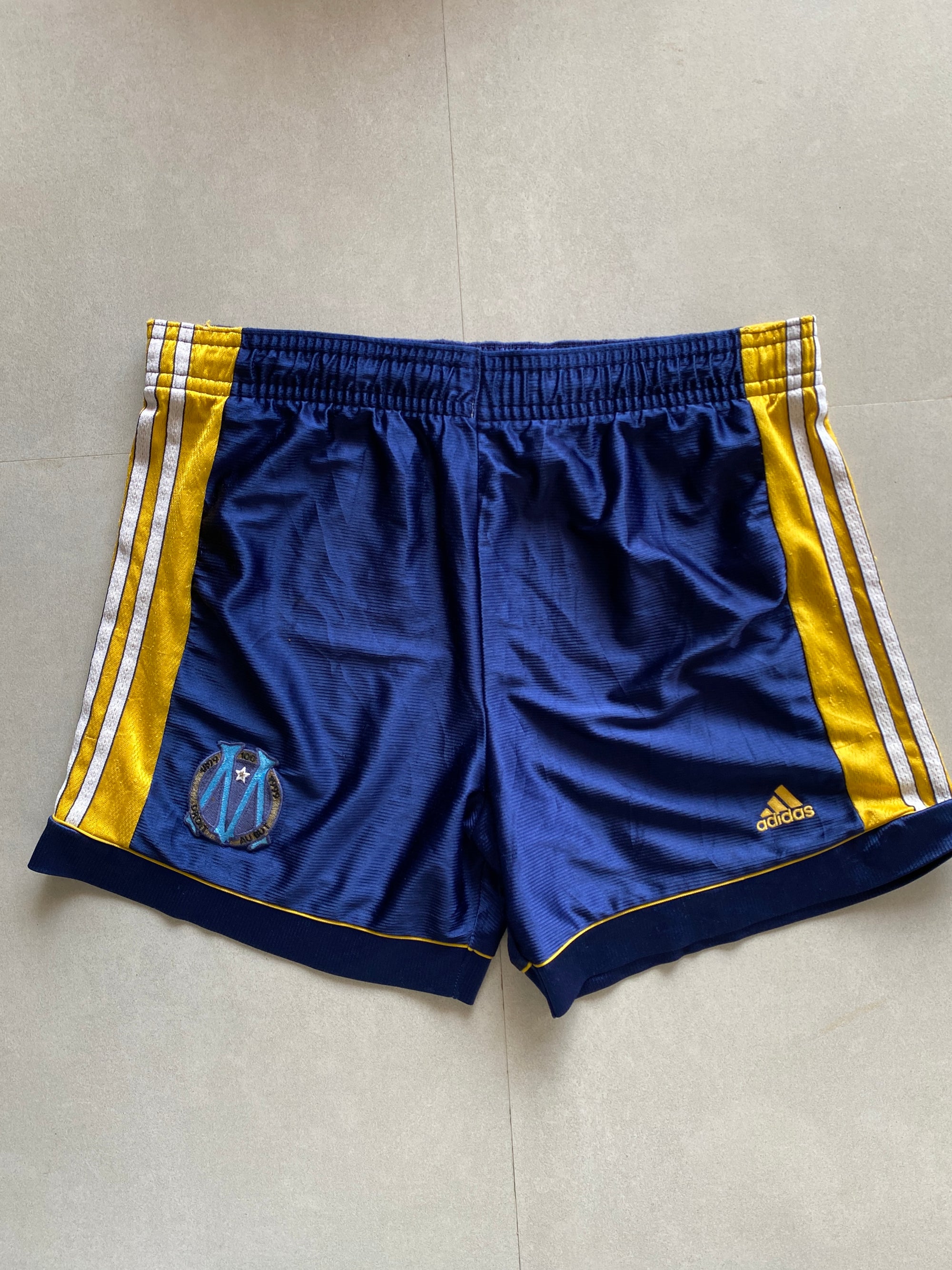 1998 ADIDAS OLIMPIQUE MARSELLIE SHORTS - L