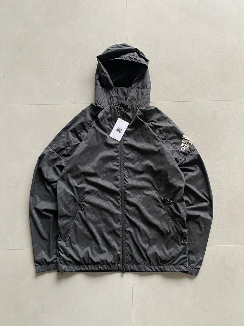 ADIDAS CAMOU HOODED JACKET - M