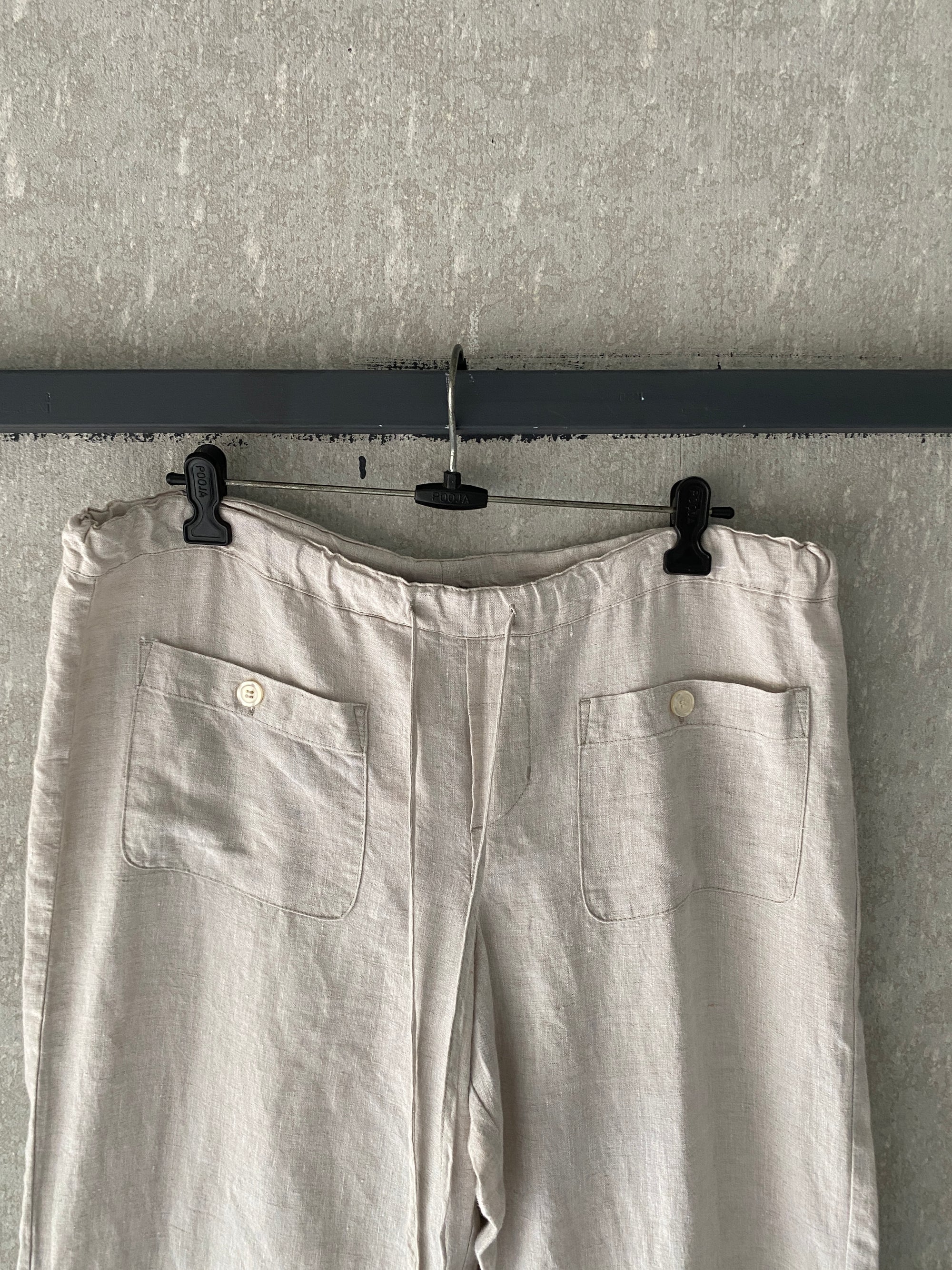 ALLEN BAGGY LINEN PANT - L