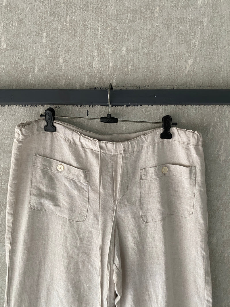 ALLEN BAGGY LINEN PANT - L