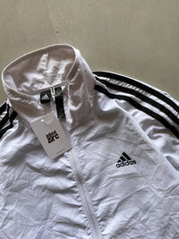 ADIDAS WHITE STRIPED JACKET - L