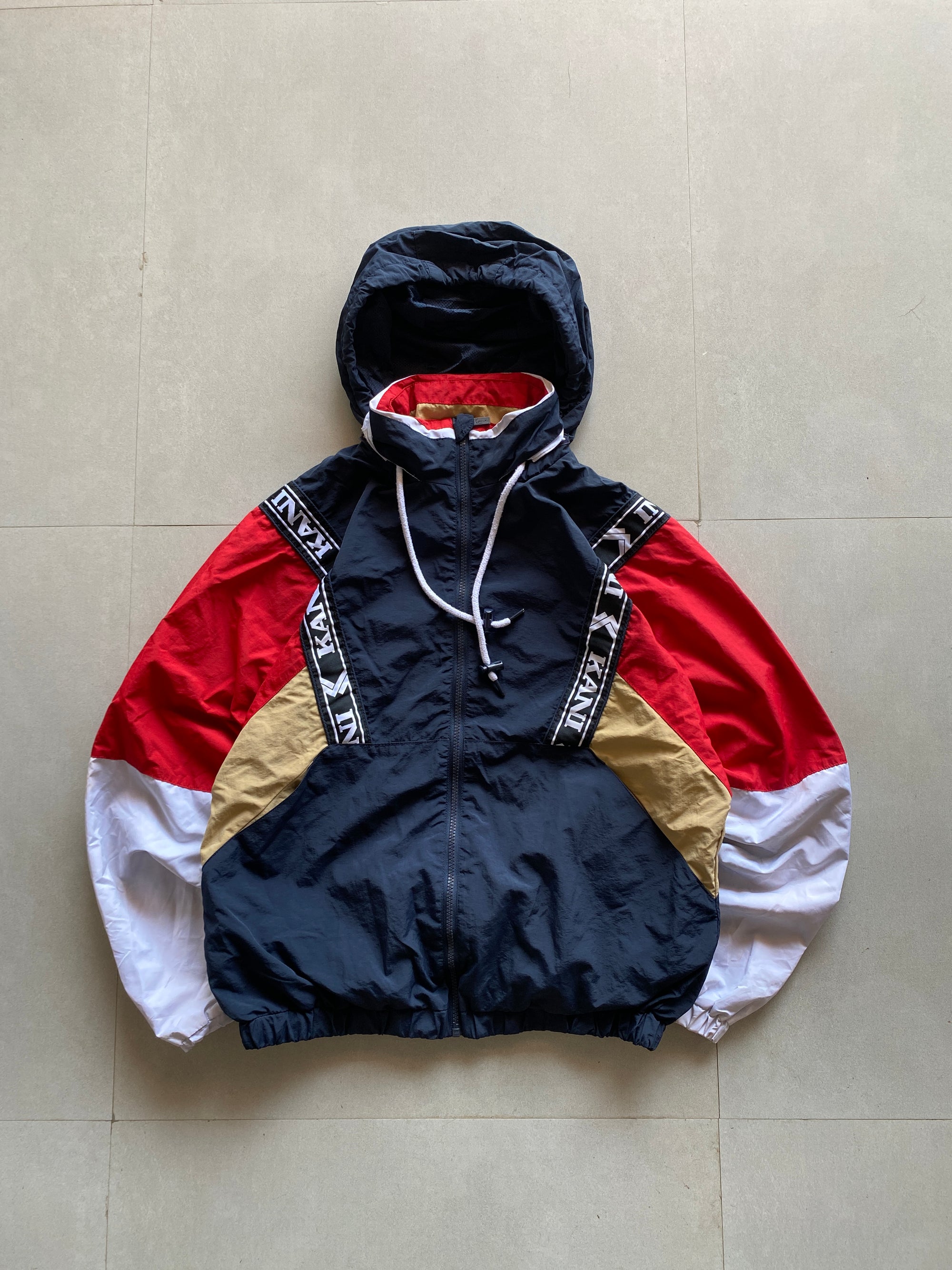 90s KARL KANI QUARTER ZIP JACKET -M