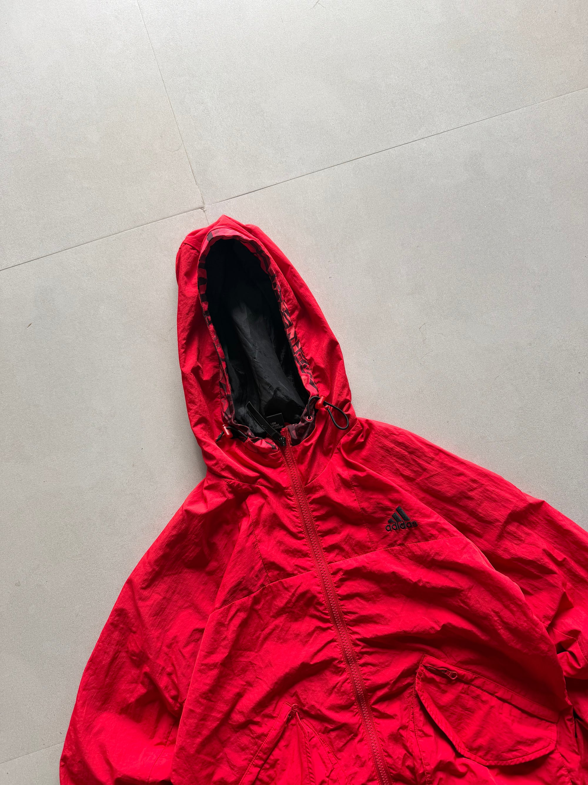 VINTAGE ADIDAS HOODED JACKET - XS