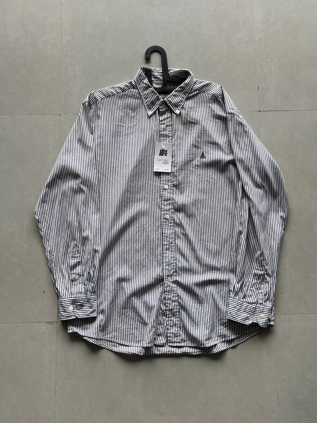 BEAN POLE BLUE STRIPED SHIRT - L