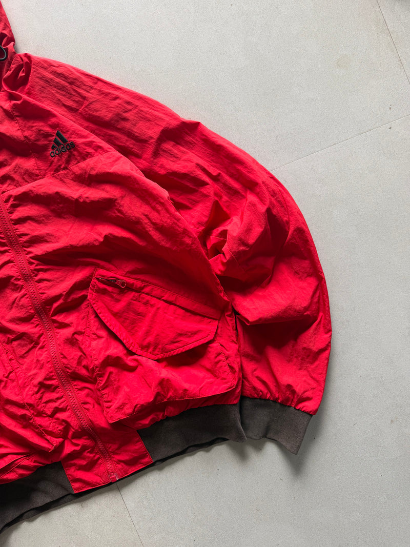 VINTAGE ADIDAS HOODED JACKET - XS