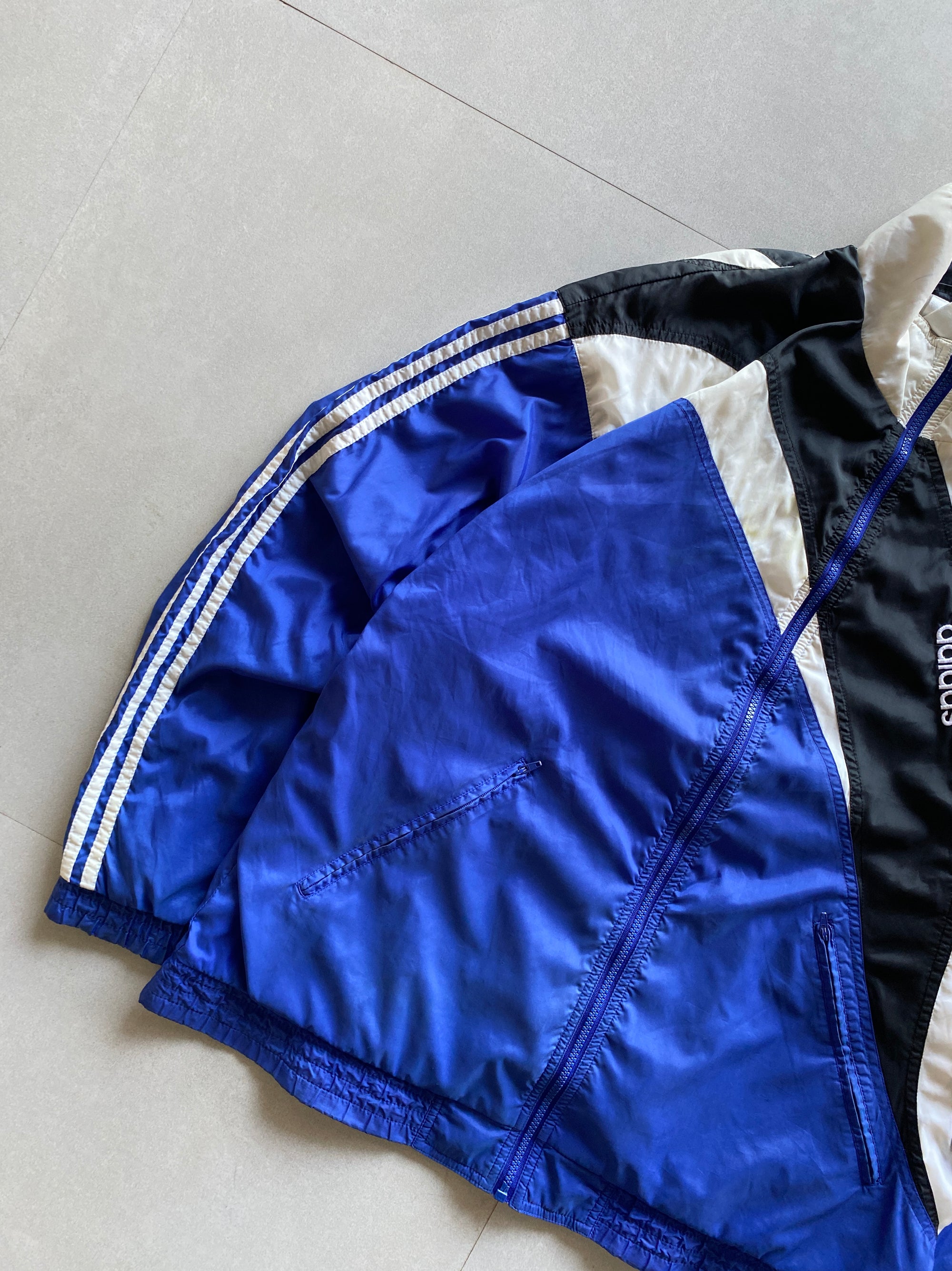 90s ADIDAS STRIP JACKET - XL