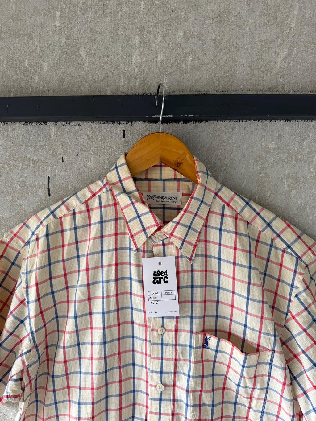 YSL CHECKERED SHIRT ST176 - L