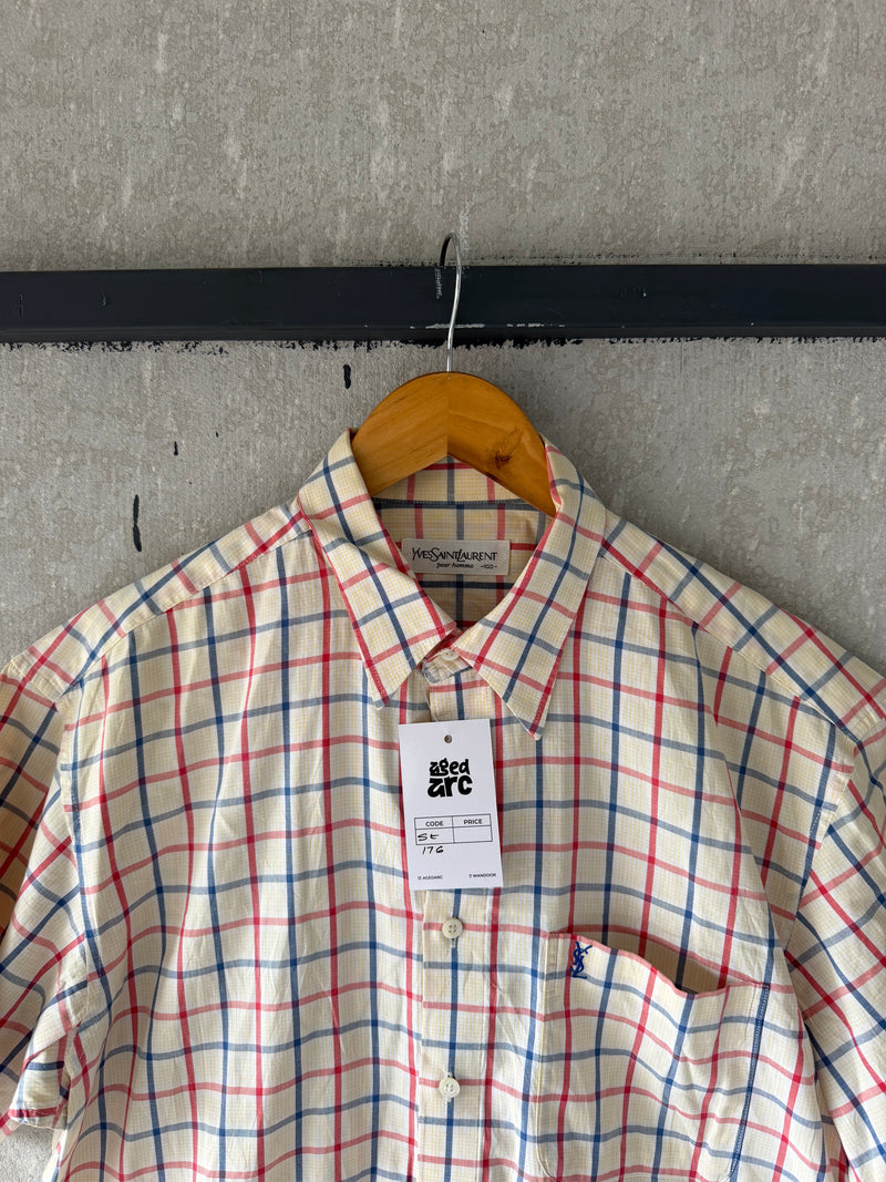 YSL CHECKERED SHIRT ST176 - L