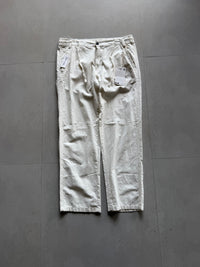 H&M WHITE LINEN PANT - L