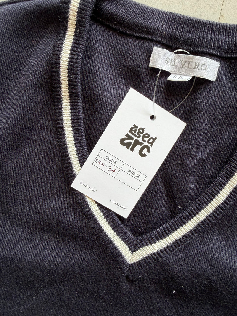 SILVERO KNIT SWEATER VEST SW34 - XS