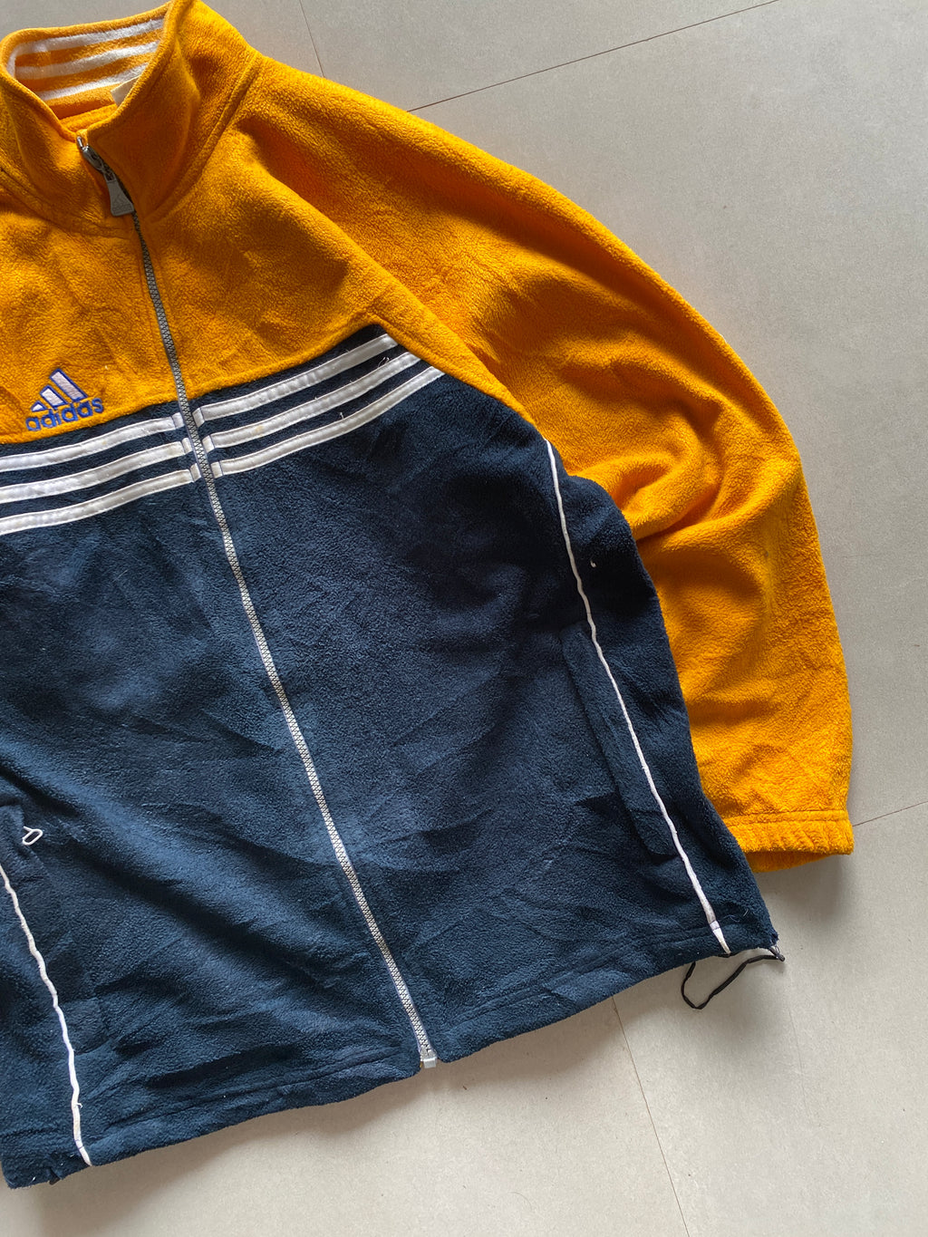 90S ADIDAS FLEECE JACKET - L