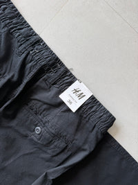 H&M BLACK LINEN PANT - L