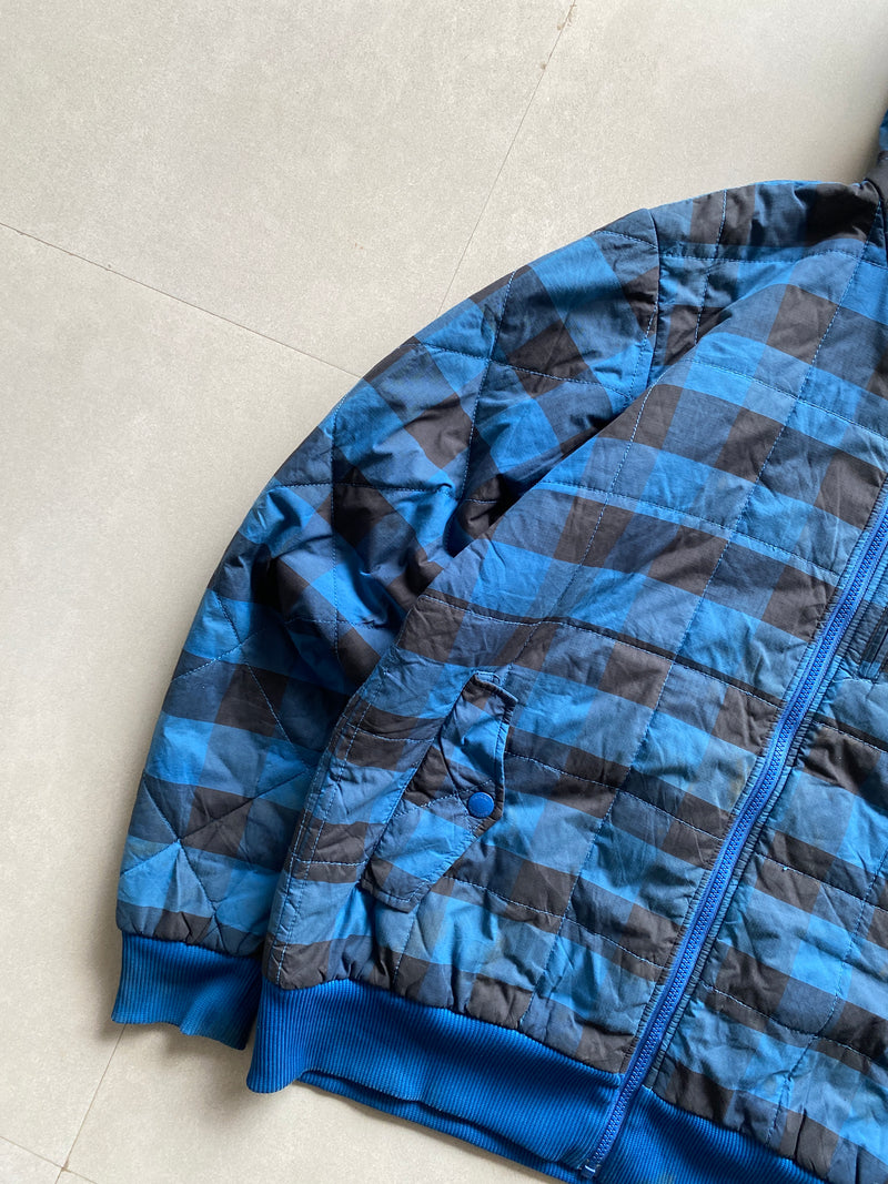 90s ADIDAS HOODED HEAVY JACKET - XL