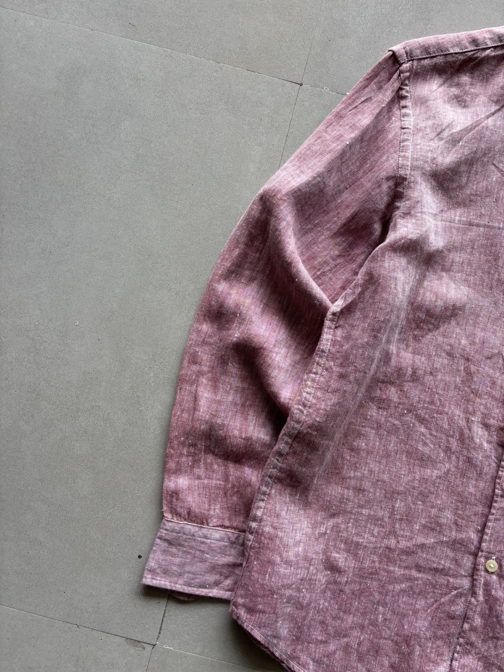 UNIQLO PINK PURE LINEN SHIRT - M