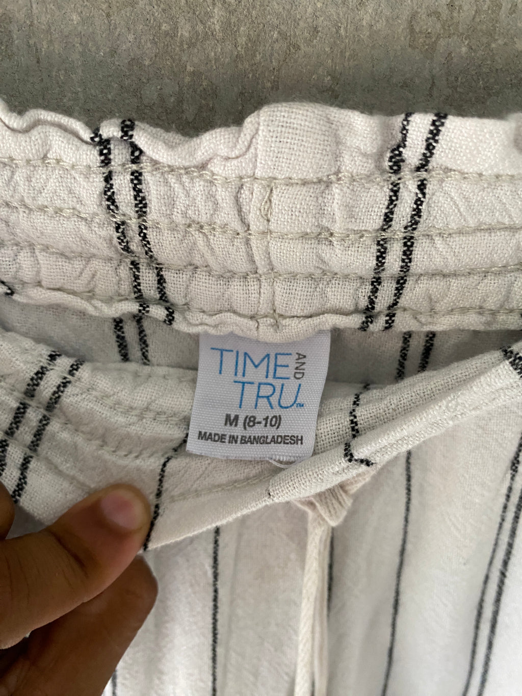 TIME AND TRU STRIPED LINEN PANT - M