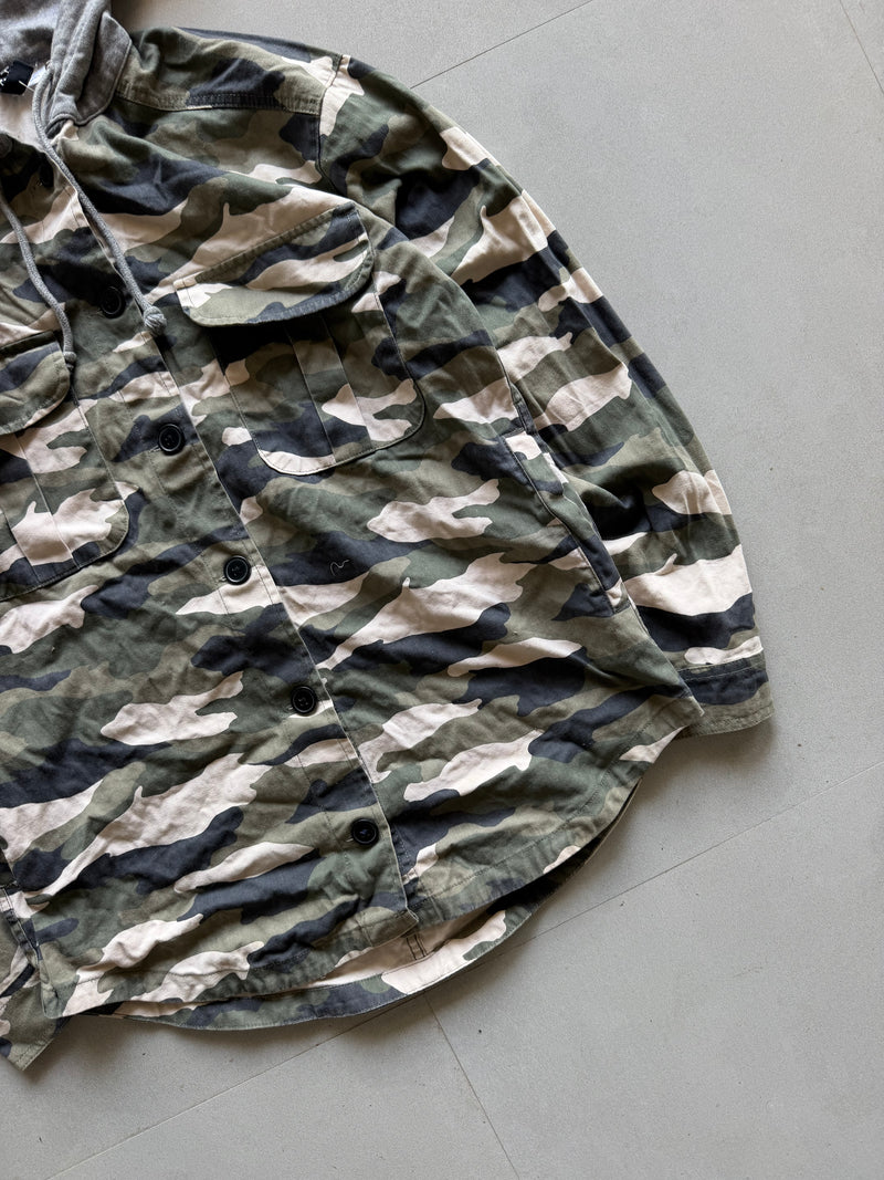 H&M HOODED FLANNEL JACKET -