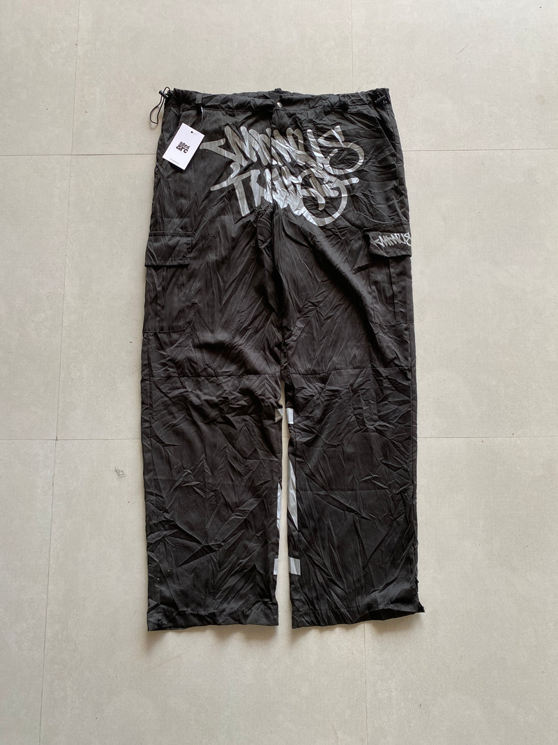 BAGGY PRINTED TRACK PANT - L