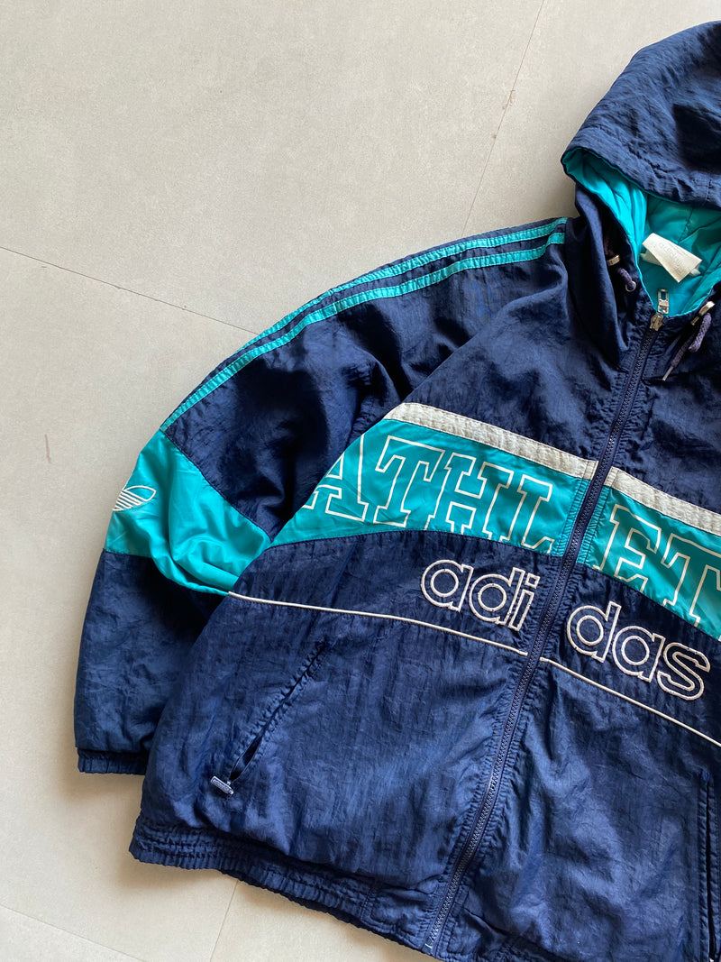 90s ADIDAS ATHLETIC HEAVY JACKET - XL