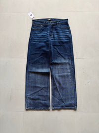 DARK BLUE WASHED WIDE LEG