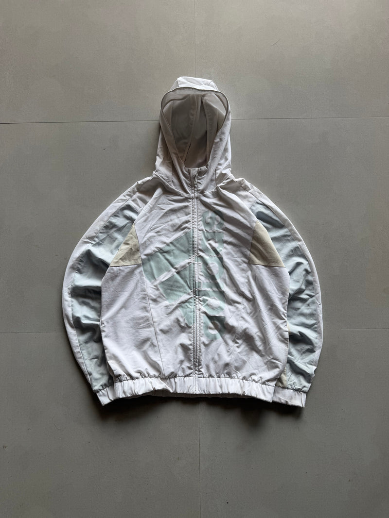ADIDAS BIG LOGO HOODED JACKET - M