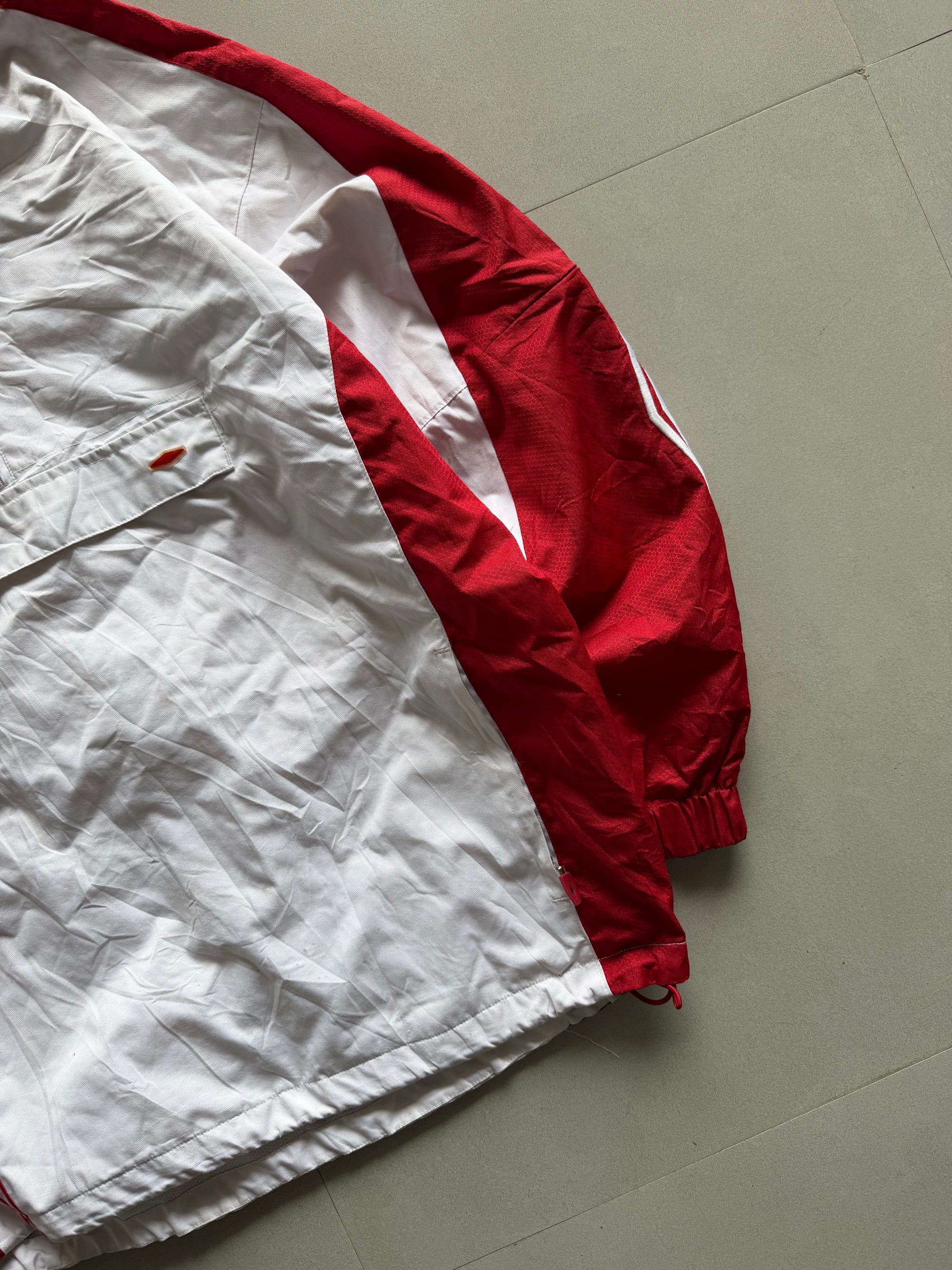 VINTAGE UMBRO HOODED QUARTER ZIP JACKET - L