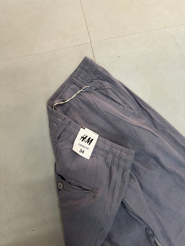 H&M LINEN PANT - L