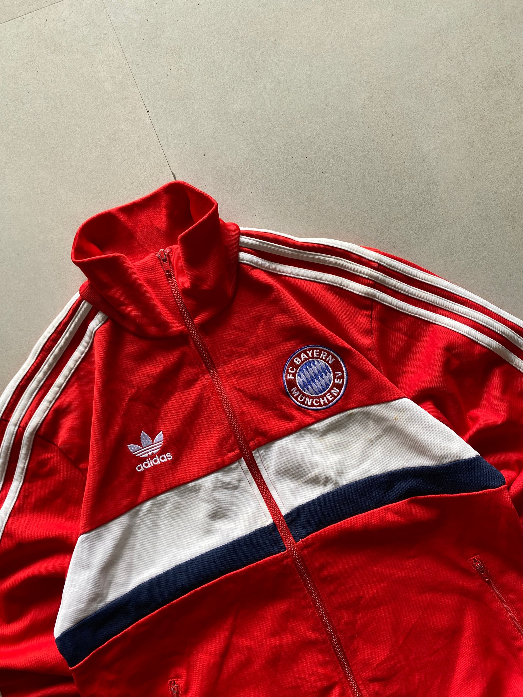 VINTAGE ADIDAS BAYERN MUNICH STRIPED JACKET - M