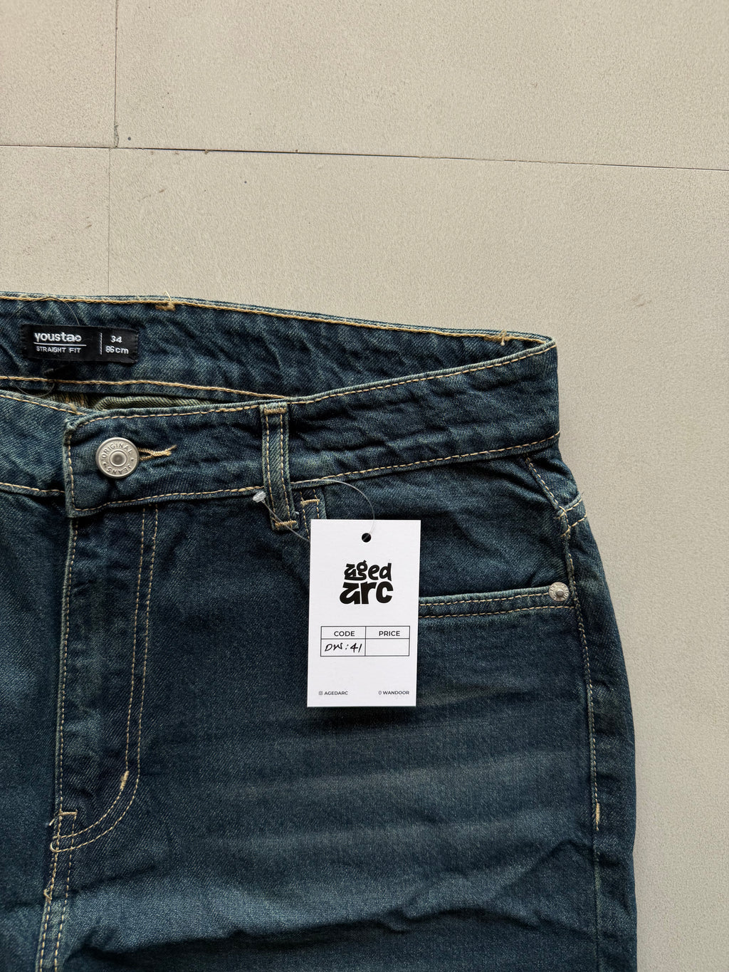 DN41 WIDELEG DENIM - S