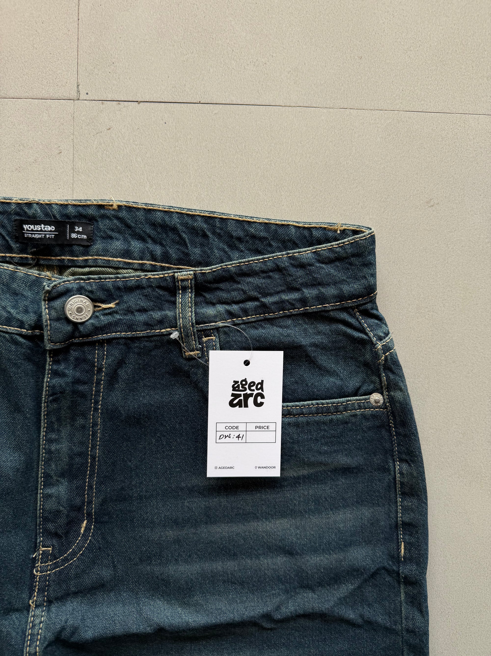 DN41 WIDELEG DENIM - S