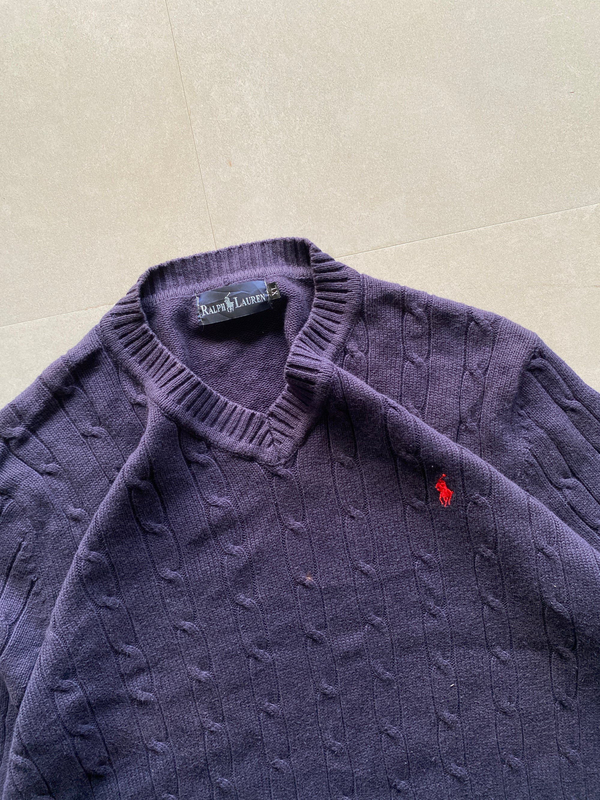 RALPH LAUREN KNIT SWEATER - L