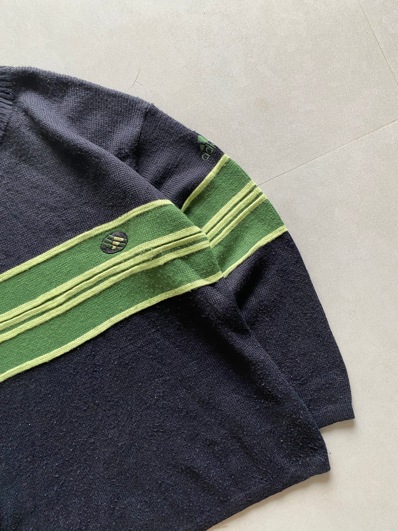 90s ADIDAS KNIT  SWEATSHIRT - XL
