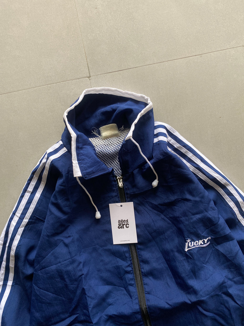 VINTAGE STRIPED JACKET - L