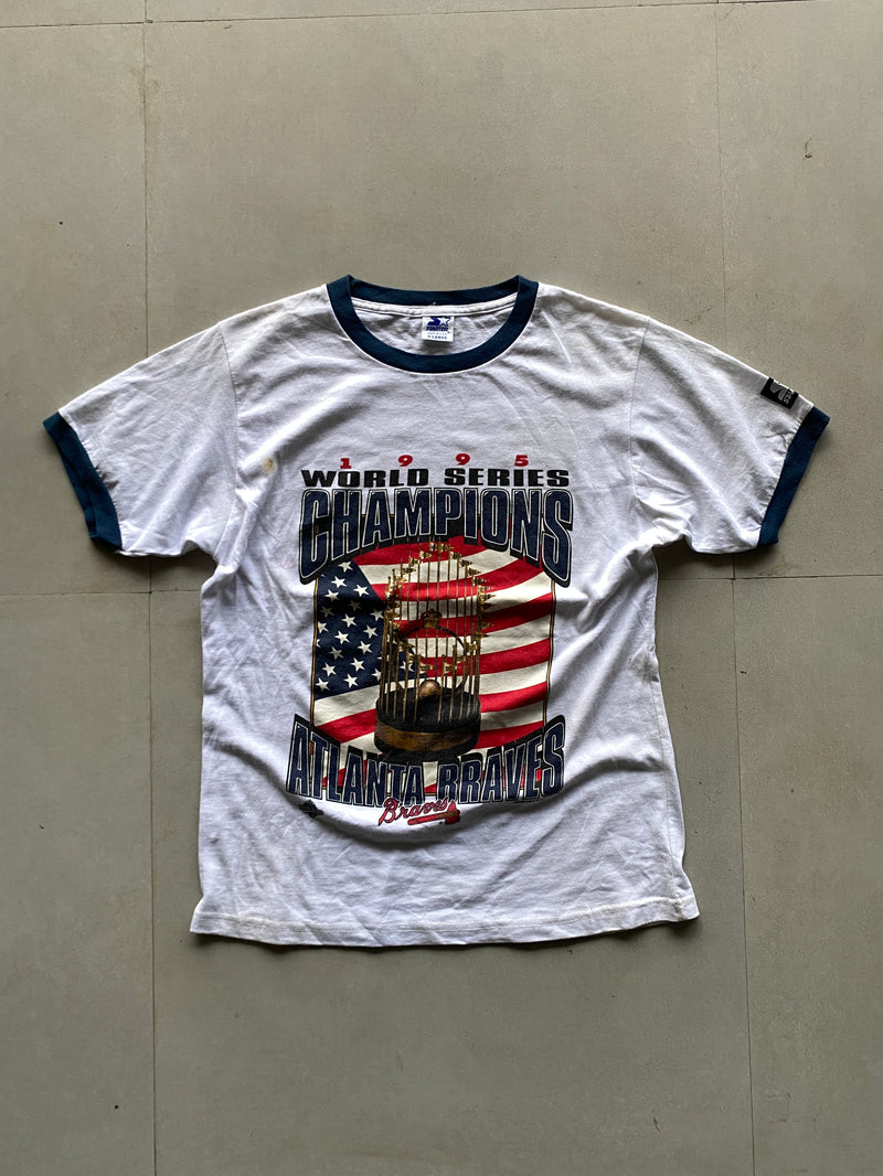 90s STARTER ATLANTA BRAVES CHAMPIONSHIP TEE - S