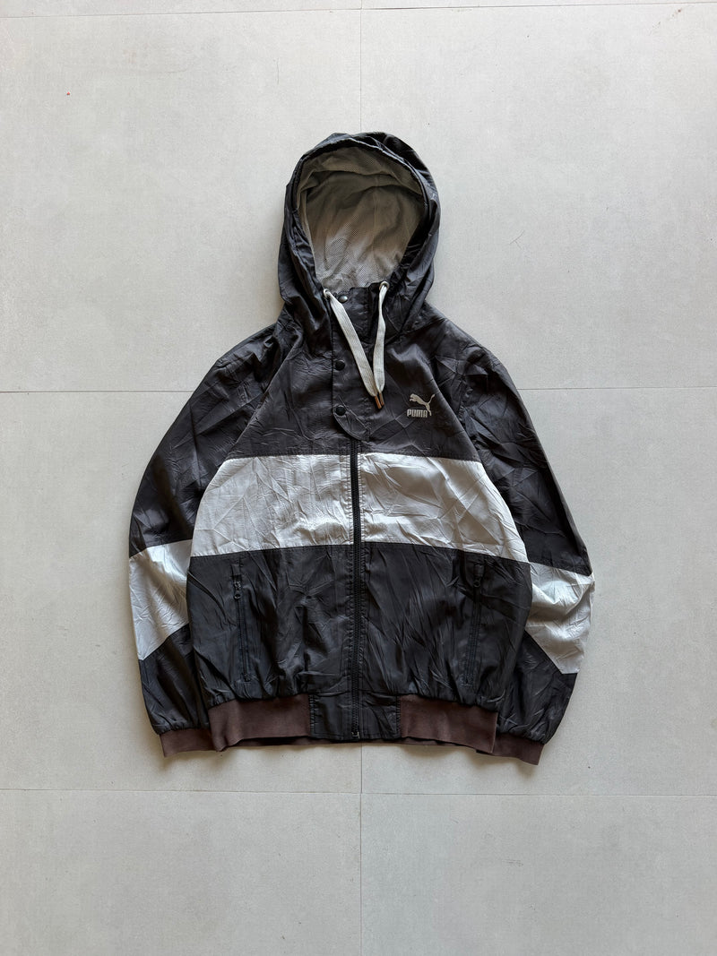 VINTAGE PUMA HOODED JACKET - M