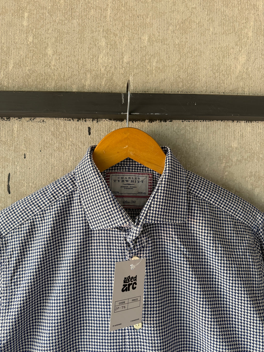 CHARLES TRYWHIT CHECKERD SHIRT - L ST72