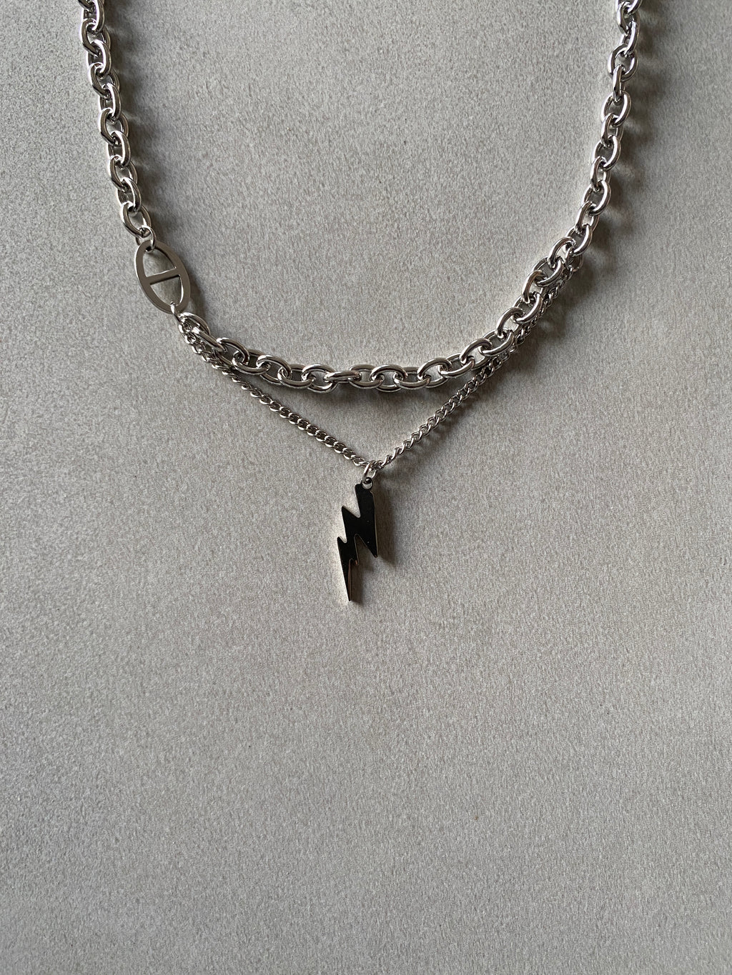 LIGHTNING BOLT HEAVY PENDANT CHAIN