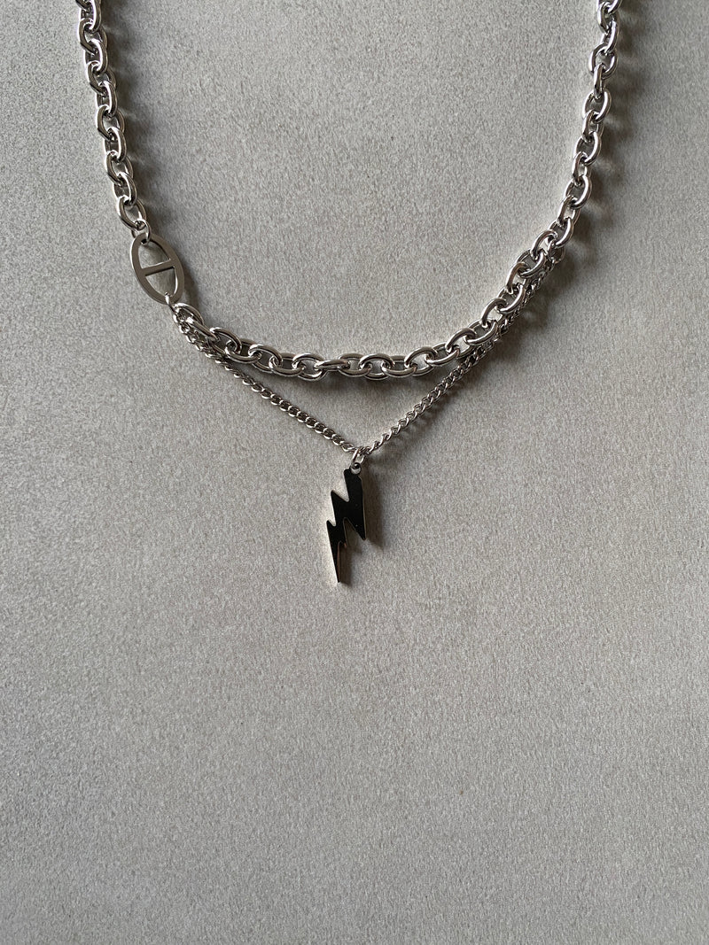 LIGHTNING BOLT HEAVY PENDANT CHAIN
