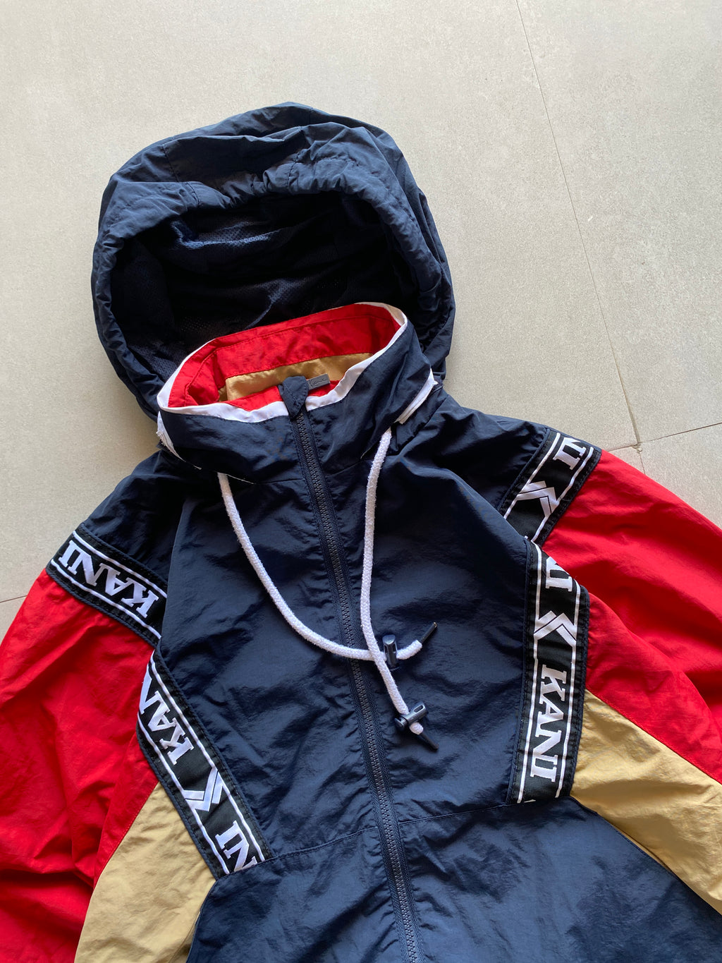 90s KARL KANI QUARTER ZIP JACKET -M