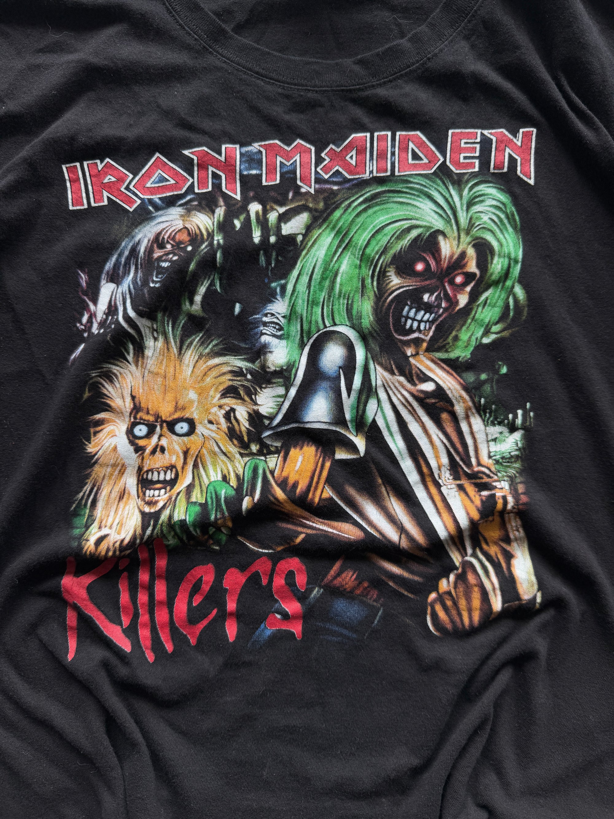 IRON MAIDEN CROPPED BAND TEE - M
