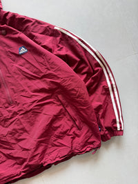 90S ADIDAS STRIPED HOODED JACKET - XXL