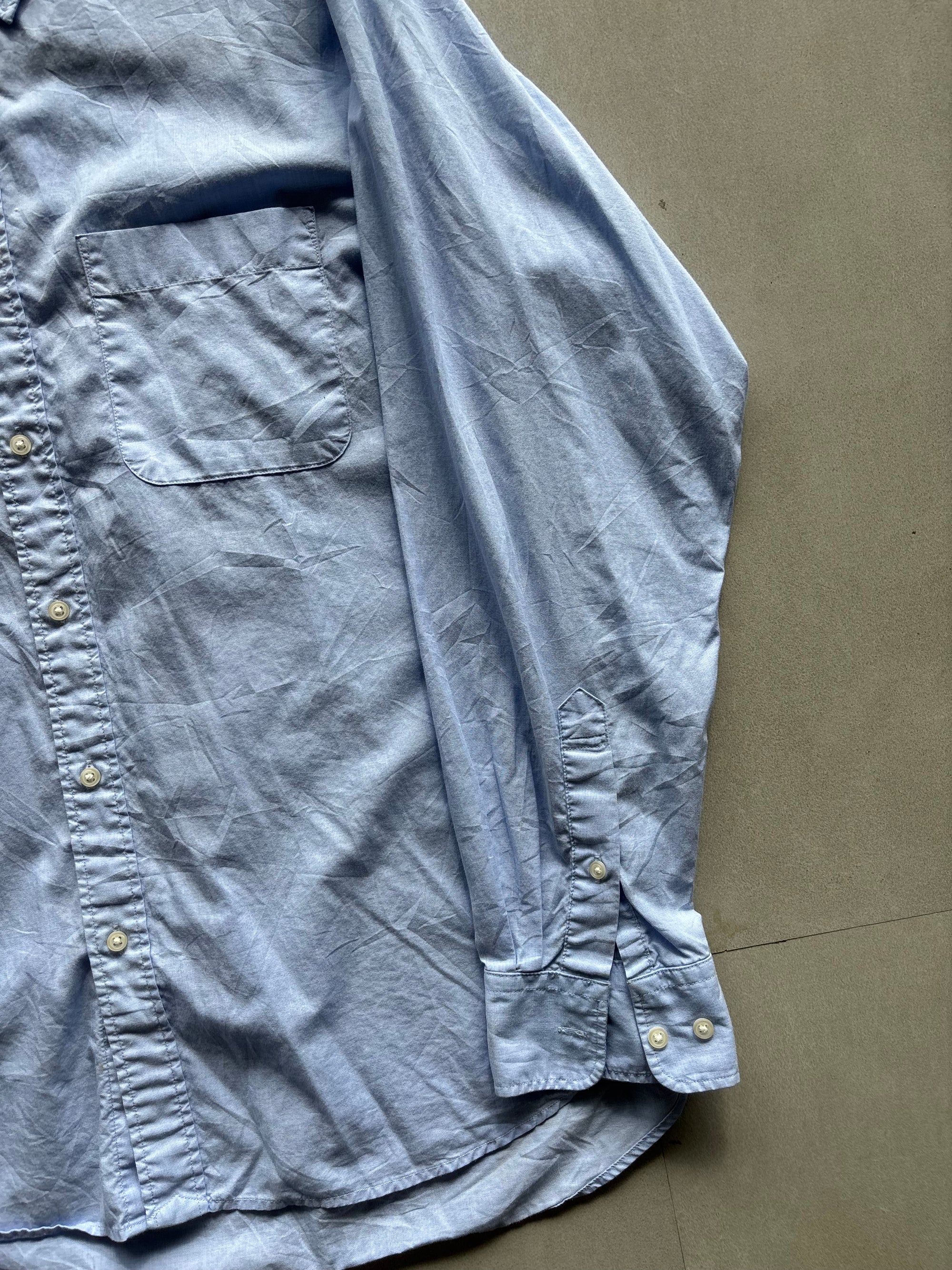 UNIQLO SOLID SKY BLUE SHIRT - XL