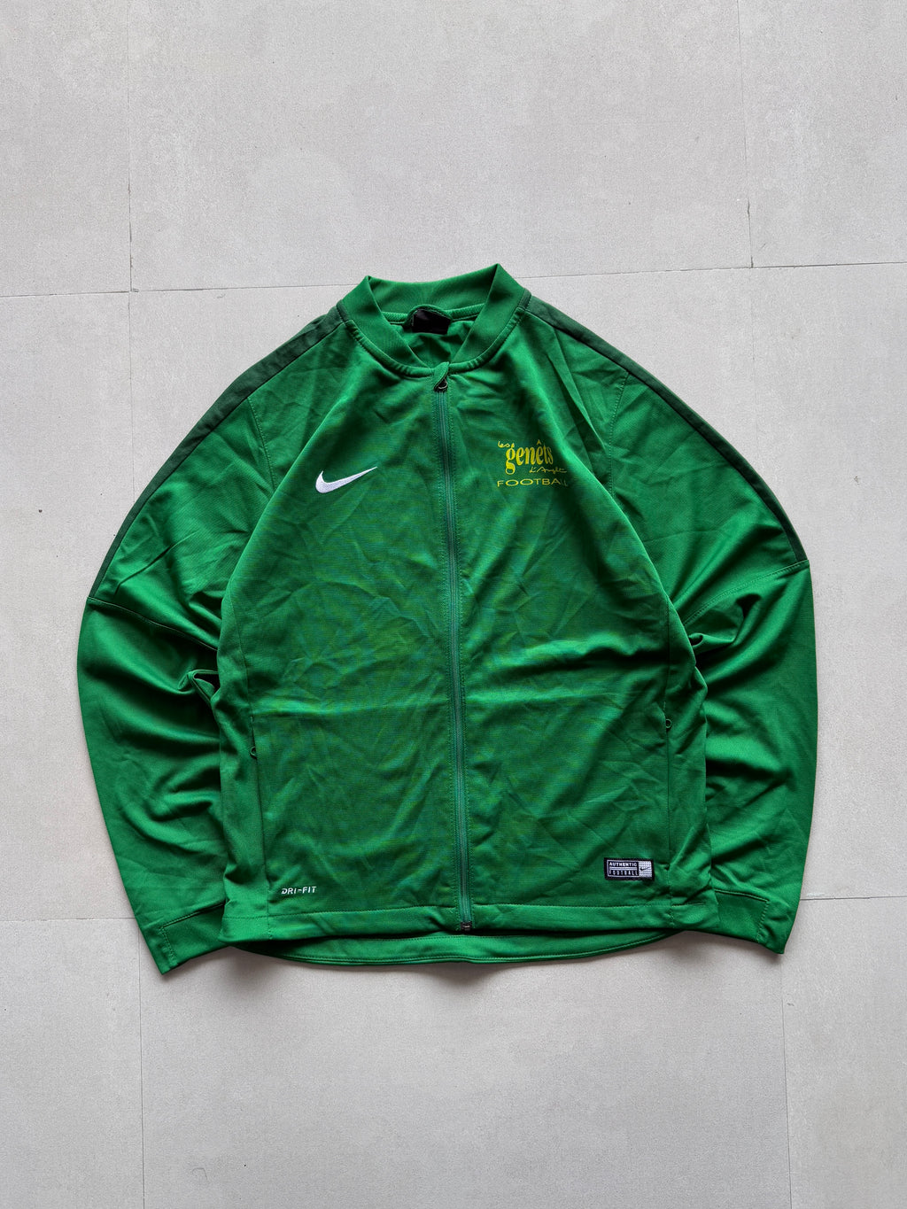 NIKE GREEN TRACK JACKET - S