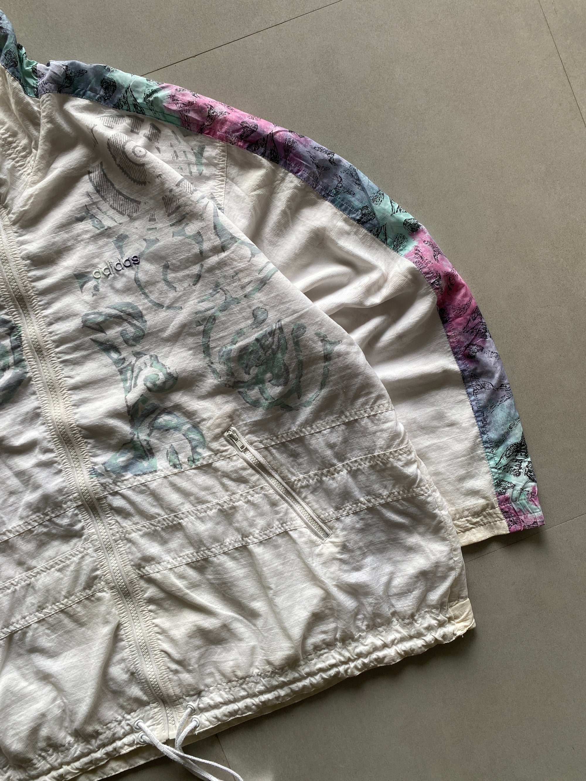 VINTAGE ADIDAS PRINTED JACKET - XXL