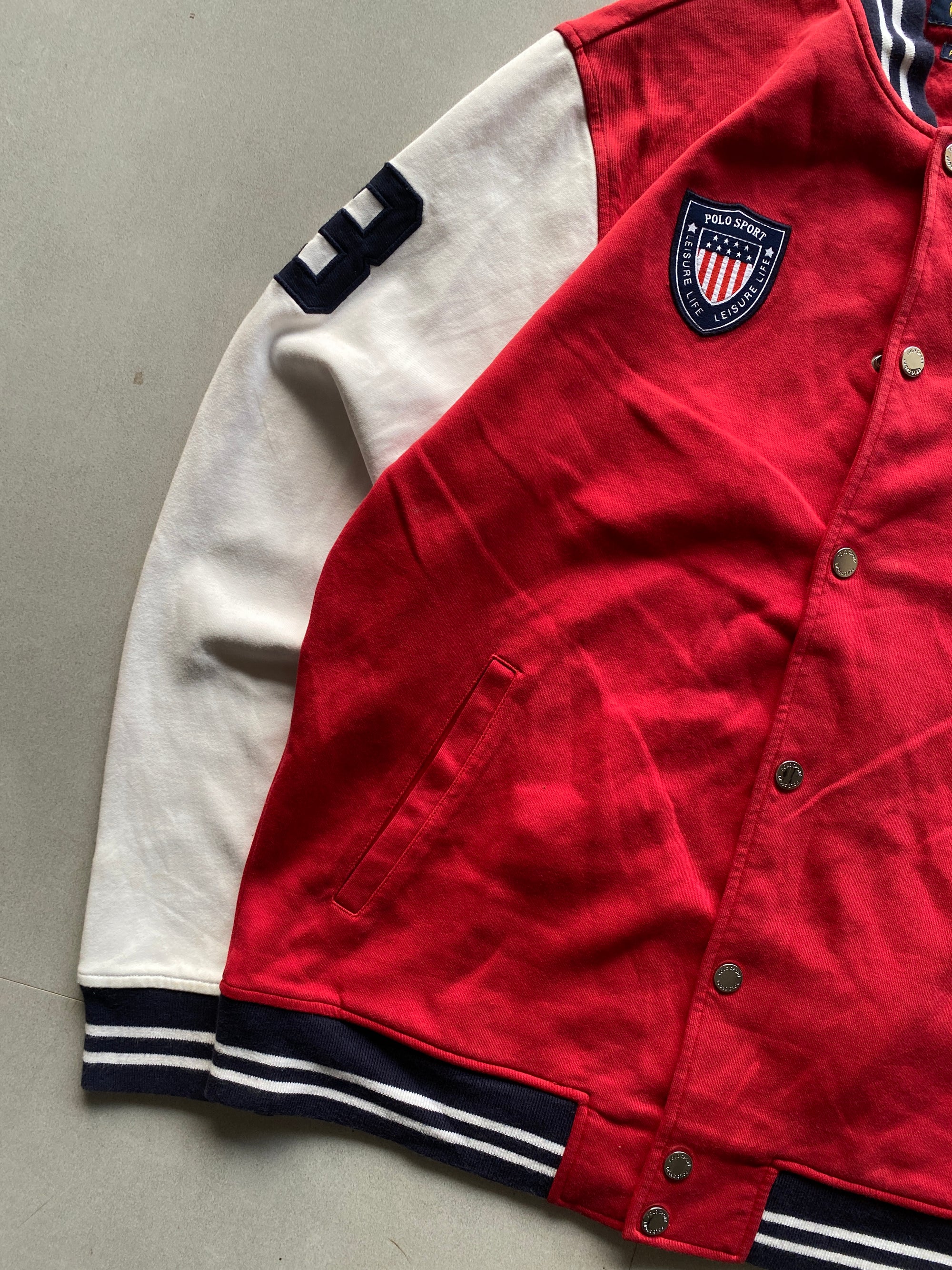 VINTAGE RALPH LAUREN VARSITY JACKET - M