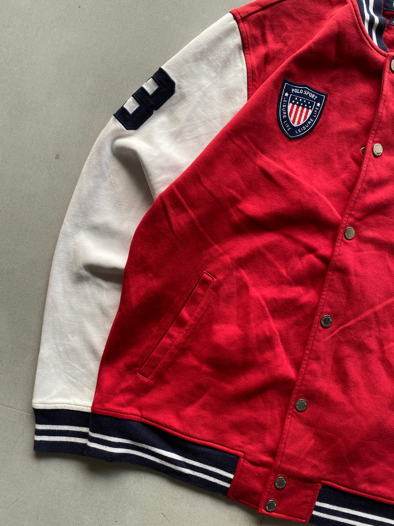 VINTAGE RALPH LAUREN VARSITY JACKET - M