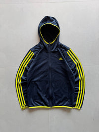 ADIDAS STRIPED HOODED JACKET - XS - Aged Arc